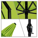 ASTELLA 9-FT STEEL GREEN PUSH-BUTTON TILT MARKET PATIO UMBRELLA - LIGHT GREEN - Like New