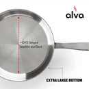 ALVA MAESTRO STAINLESS STEEL NONSTICK FRYING PAN SKILLET – 8 INCH - Like New