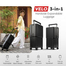 VELO 3-in-1 3-in-1 Expandable Hardside Luggage, Carry On Suitcase w/Spinner - Like New