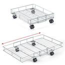 Collections Etc Flat Rolling Floor Shelf Metal Storage Cart Expandable 24" W - Brand New