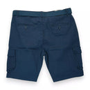 BLU ROCK NEW YORK MEN'S FLEX STRETCH BELTED CARGO SHORTS - SIZE: MEN 40 - NAVY - Brand New