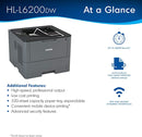 Brother Monochrome Laser Printer HL-L6200DW - BLACK Like New
