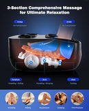 KNQZE FOOT MASSAGER WITH HEAT AND REMOTE SHIATSU FITS UP TO MEN SIZE 12 - BLACK - Like New