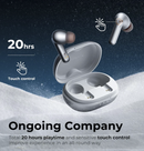SoundPEATS H2 Hybrid Dual Driver Wireless Earbuds Grey - Like New