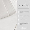 Elrene Home Fashions Alison Eyelet Border Design Border Wrinkle Resistant Fab - Brand New