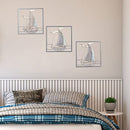 Adeco 3D Metal Sailboat Wall Art Set 2, 24" B0BZ7YQQL1 - Blue/Gold - Brand New
