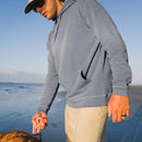 Free Fly Men's Fleece Pullover Hoodie Light Bamboo Viscose - Heather Navy, Large - Brand New