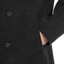 132962 Ben Sherman Men's Boris Classic Double Breasted Peacoat Charcoal L - Brand New