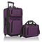 U.S. TRAVELER RIO RUGGED FABRIC EXPANDABLE CARRY-ON LUGGAGE SET PURPLE - Brand New