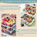 HARAZAQA Plastic Storage Organizer Lego Box Kids Toy Stackable Containers - Blue New