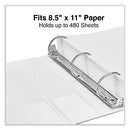 UNIVERSAL ECONOMY D-RING VINYL VIEW BINDER, 2-INCH CAPACITY, WHITE - WHITE - Brand New