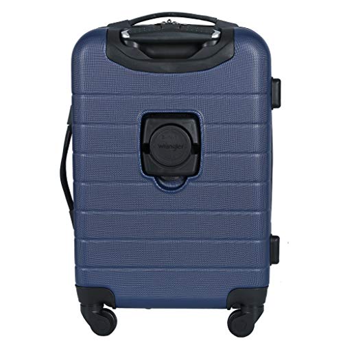 WRANGLER 20" SMART SPINNER CARRY-ON LUGGAGE WITH USB PORT - NAVY BLUE - Like New