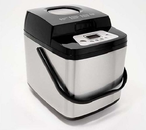 Cook's Essentials 1.5-lb Stainless Steel Breadmaker, 855 - BLACK/STAINLESS STEEL Like New