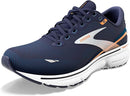 BROOKS MEN'S GHOST 15 RUNNING SHOE - PEACOAT/BLUE/ORANGE POP - SIZE 9 - Like New