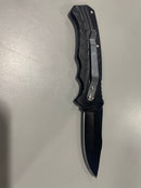 GENERIC FOLDING POCKET KNIFE 6.2 IN LENGTH - BLACK - Like New
