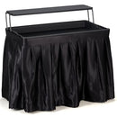 Dragosum Outdoor Cooler Ice Table with Drain and Shelf Matching Skirt - Black - Like New