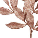 Vickerman 22" Rose Gold Glitter Bayleaf Christmas Spray, 12 Sprays per Pack - Brand New