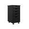 ADEPTUS ORIGINAL ROLL CART, SOLID WOOD 4+1 DRAWER NARROW ROLL CART BLACK - BLACK - Like New