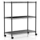 SIMPLE DELUXE HEAVY DUTY 3-TIER STORAGE SHELVES 750LB CAPACITY - BLACK - Like New