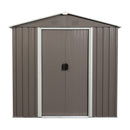 6ft x 5ft Outdoor Metal Storage Shed, Clearance with Lockable Door - Gray - Like New