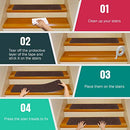 Matahum Stair Treads Non-Slip Carpet Indoor Wood Stairs Set of 13 - Brown - Brand New