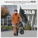 Goldseason 36LB Electric Wheelchair, 15 Miles Long Travel, GI03H102-001 - Silver - Like New