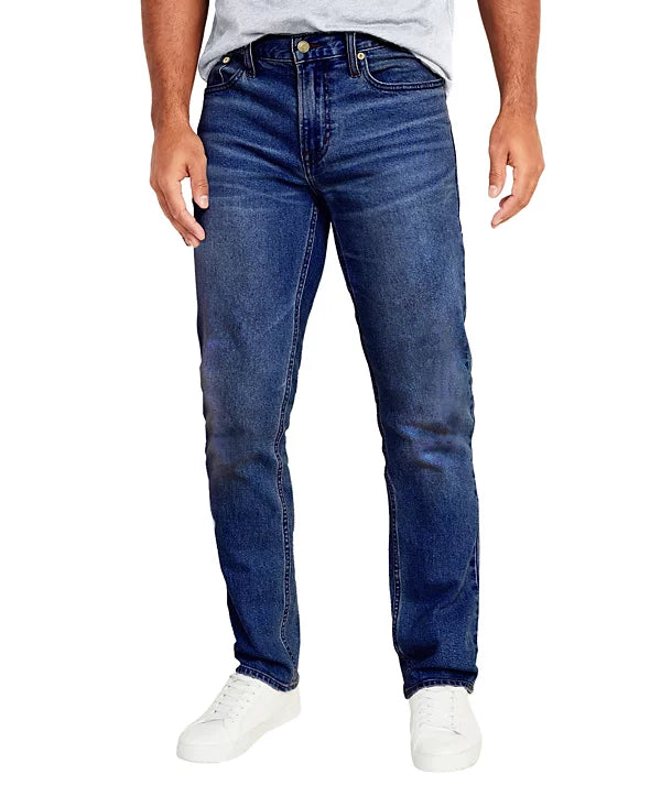 BLU ROCK MEN'S FLEX STRETCH SLIM STRAIGHT JEANS - SIZE: MEN 34X31 - INDIGO - Brand New