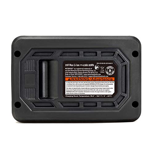 MOTORHEAD 20V ULTRA LITHIUM-ION HIGH-CAPACITY 4AH BATTERY MH-03-B-B1-20V4.0AH-1 - Like New