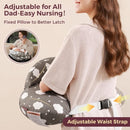 MOMCOZY ORIGINAL NURSING PILLOW FOR BREASTFEEDING, MORE SUPPORT FOR MOM - GRAY - Like New