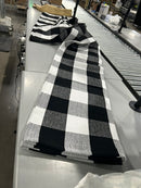115" BY 94" BLACK AND WHITE CHECKERED TABLECLOTH - CHECKERED BLACK/WHITE - Like New