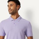 AMAZON ESSENTIALS SLIM-FIT SHORT-SLEEVE COTTON PIQUE POLO SHIRT M - LILAC - Brand New