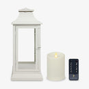 Luminara Heritage Lantern Outdoor Flameless Candle and Remote 993724 - Ivory - Like New