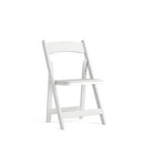 Flash Furniture HERCULES Series White Wood Folding Chair Vinyl Padded Seat - Like New