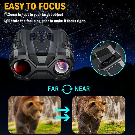 NIGHT VISION GOGGLES 4K INFRARED DIGITAL BINOCULARS4000MAH RECHARGEABLE - BLACK - Like New