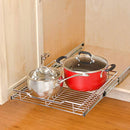 Smart Design Pull-Out Cabinet Organizer – Single Level Chrome, Large – Steel - Brand New