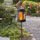 GENERIC ALL WEATHER SOLAR LANTERN AUTOMATIC LIGHT CONTROL CONVENIENCE - BLACK - Like New