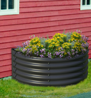 OLLE GARDENS 17" TALL DECORATIVE SEMI-CIRCLE RAISED GARDEN BED - GRAY - Like New