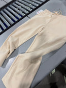 BLUE ICE HEAVYWEIGHT WIDE LEG LOOSE FIT FLEECE SWEATPANTS,SIZE: WOMEN XL - CREAM - Brand New