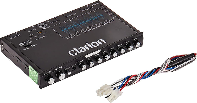 Clarion EQS755 7-Band Car Audio Graphic Equalizer - BLACK Like New