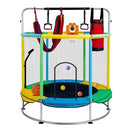 GENERIC TRAMPOLINE FOR KIDS ANTI-ROLLOVER ROUND BOTTOM SWING 55" - MULTICOLOR - Like New