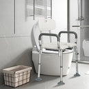 REAQER 4 in 1 Bedside Commode with Bucket 330lb, Chair, Back, Detachable Arms - Brand New
