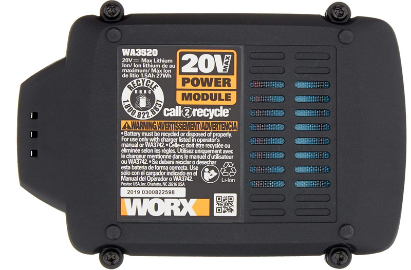 WORX WA3520 20V PowerShare 1.5 Ah Replacement Battery Like New