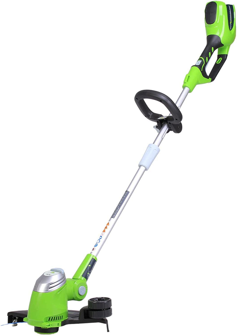 GREENWORKS 40V 13" STRING TRIMMER/EDGER BATTERY/CHARGER NOT INCLUDED - GREEN - Like New
