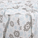 Kathy Ireland 4-Piece Gray Blue Frost 100% Turkish Cotton Flannel Full Sheet Set - Brand New