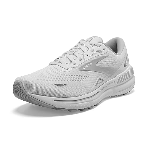 Brooks Women’s Adrenaline GTS 23 Supportive Running Shoe White/Oyster/Silver - Like New