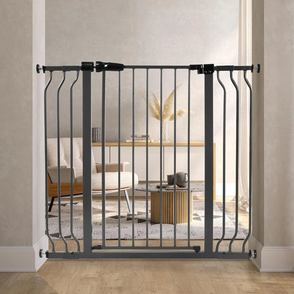 BALANCEFROM WALK THRU SAFETY GATE FOR BABY PETS DOORWAYS, STAIRWAY - GRAPHITE - Brand New