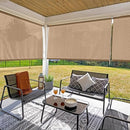 COOLAROO OUTDOOR ROLLER SHADE WITH WAND 90% UV BLOCK BREATHABLE LIGHT 462130-SS - Like New