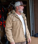 LEGENDARY WHITETAILS MENS STOCKYARDS CANVAS WESTERN COAT SIZE LARGE - KHAKI - Brand New