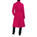 353MW438 COLE HAAN WOMEN WOOL BLEND LONGLINE COAT FUCHSIA SIZE 4 - Brand New