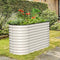 Olle 4-Style Modular Galvanized Raised Garden Beds Outdoor Easy 17" Tall - IVORY Like New